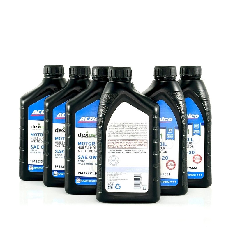 ACDelco 0W-20 10-9322 & PF63 Oil Change Kit, 2014-22 Silverado/Sier