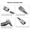 RGBZONE 10 Pack RGB 4Pin LED Strip Connector for 10mm