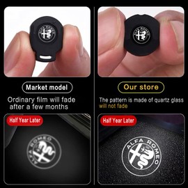 Never Fade for Alfa Romeo Door Light Logo, Projection Ghost Shadow Welcome Puddle Light Compatible with Stelvio Mito Giulietta Giulia Tonale 147 159 Accessories (Logo)