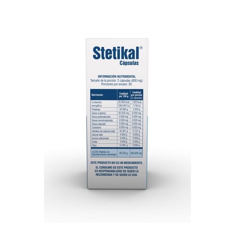 Stetikal LC225 300mg Suplemento Alimenticio Con 60 Cápsulas