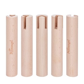 Niteangel Set of Beech Stilts for Elevating & Safely Setting Multi-Chamber Series Maze House or Hamster Wheel Platform (Set of 5 Stilts (5.9'' H))