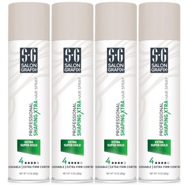 Salon Grafix Shaping Hair Spray Extra Hold 10 oz (Pack of 4)