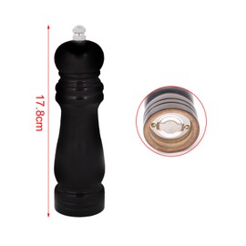 Pepper Mill, Salt Mill, Spice Mill, Salt Mill, Pepper Mill (Medium 17.8 cm, Black)