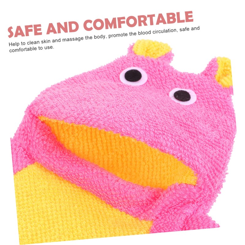 Baluue 3pcs Boy Girl Bath Mitts Cute Exfoliating Skin Massage