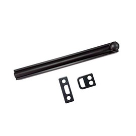 QCAA Solid Brass Surface Bolt, 6", US10B ORB Oil Rubbed Bronze, 1 Pack, Made in Taiwan