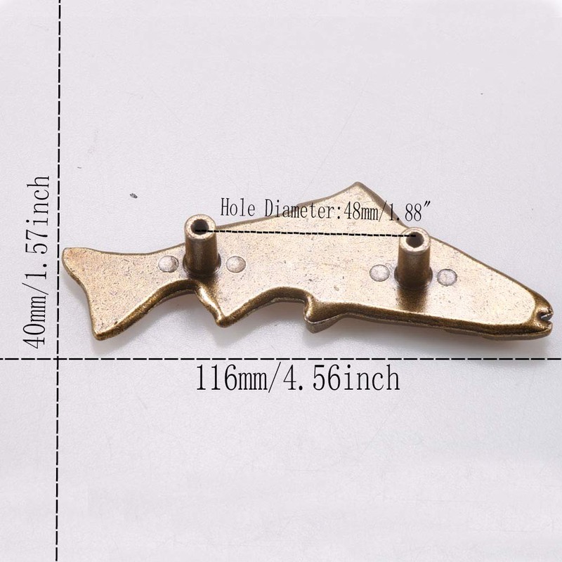 SCRTB 4Pcs Fish knobs for Door Cabinet Closet Drawer Cupboard