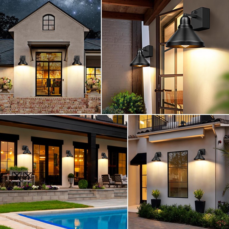 Brightever Motion Sensor Outdoor Wall Lights, Dusk to Dawn Porch
