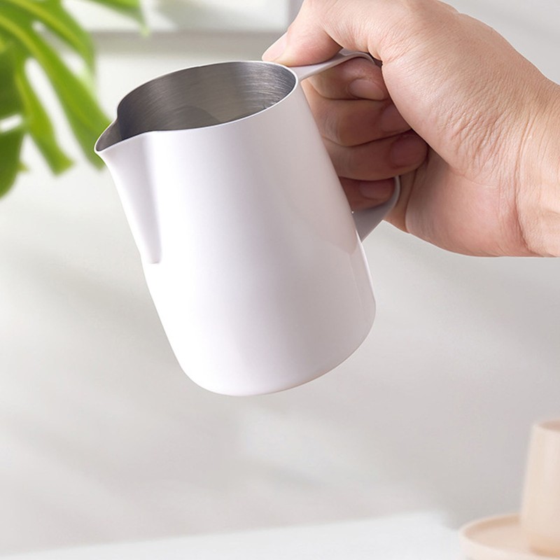 Milk Frothing Pitcher 500ml 304 Stainless Steel Milk Jug Beveled