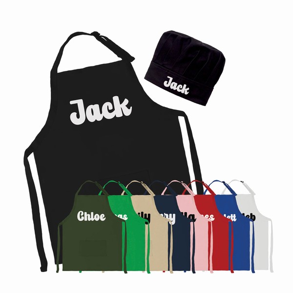 ROKO CLOTHING Personalized Kids Apron for Baking Painting Cooking Custom