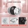 KNOBWELL 3 Pack Crystal Individual Dummy Door Knobs with Antique
