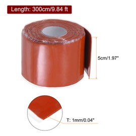 HARFINGTON 2 Rolls Self Fusing Silicone Tape 2" x 10ft x 0.04" Waterproof Sealing Plumbing Rubber Tape for Water Pipe Hose Leak Silicone Grip Repair Seal, Red
