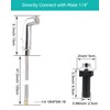 Universal Kitchen Sink Spray Attachment/Hose/Holder Set, Kitchen Side Sprayer Compatible