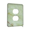 Light Green Onyx - Decor Double Switch Plate Cover Metal