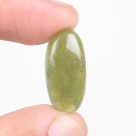 REAL-GEMS Natural Green Agate 11.5 Ct. Crystal Healing Excellent Oval Cabochon Loose Gemstone