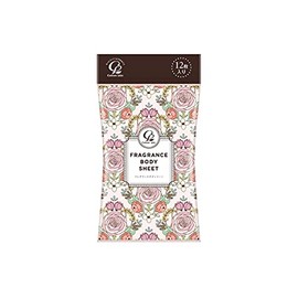Cotton Lab Fragrance Body Sheets, Pack of 12, Floral Bouquet Scent