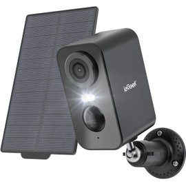 ieGeek Solar Security Cameras Wireless Outdoor with Solar Panel, 2K WiFi Wireless Camera for Home Security with Color Night Vision, Motion Detection, 2-Way Talk for Home Surveillance, Works with Alexa