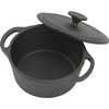 GoodCook Pre-Seasoned Cast Iron Mini Dutch Oven, Black