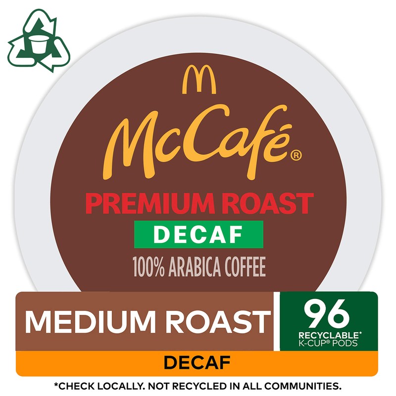 McCafé Premium Roast Decaf, Keurig Single Serve K-Cup Pods, Medium