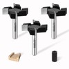 CSOOM 3PCS CNC Spoilboard Surfacing Router bit, 1/2'' Shank,1/2'' Cut
