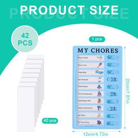 IKOPFLN Memo Checklist Boards with 40 Supplementary Sheets, To Do List Checklist Board, Chore Chart for Children, Daily Planner, Children's Routine, Removable Task Planning List