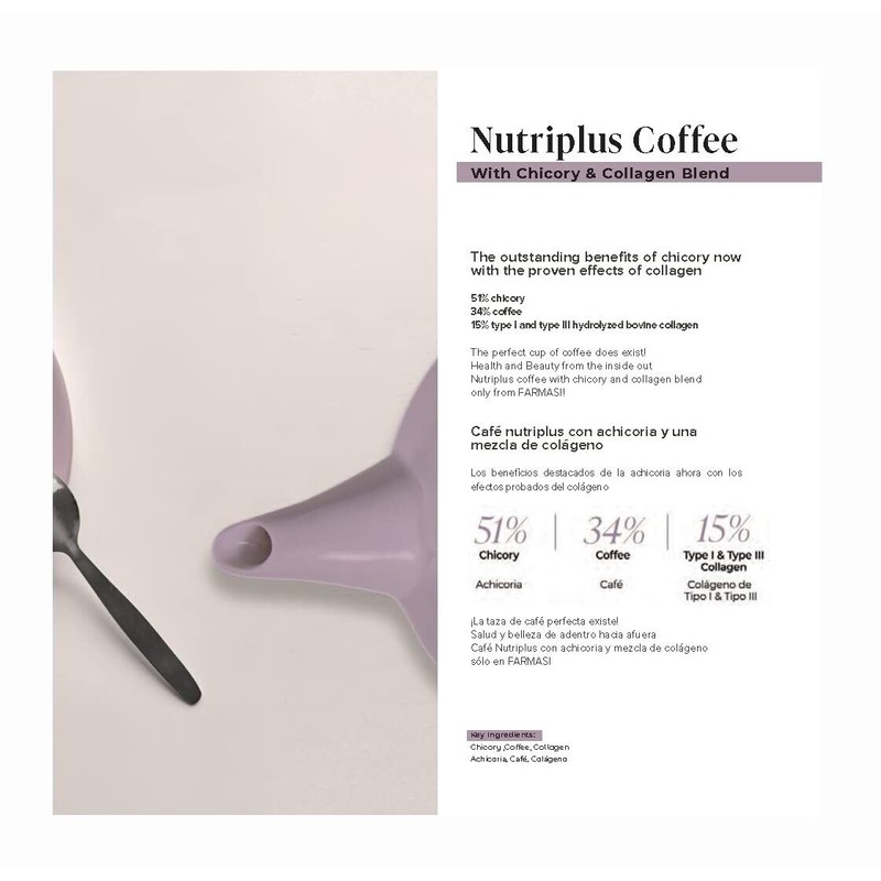 Nutriplus Collagen Blend, Instant Coffee With Chicory & Collagen 3.53