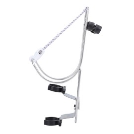 Stainless Steel Life Ring Buoys Holder Horseshoe Bracket Life Buoy Ring Holder with Plastic Mount, 2 Pack Nylon Strap for Boat Yacht 22 to 25mm Rail