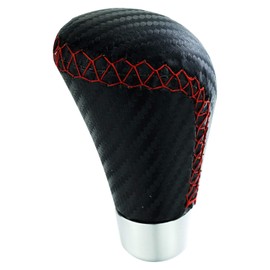 Bashineng Shift Knob Leather Gear Stick Shifter Handle Shifting Lever Transmissions Fit Most Manual Automatic Car Truck SUV (Black)