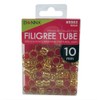 Donna Collection Filigree Tube, Gold, 10mm