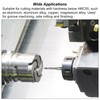 sourcing map Square Nose End Mill, 0.8mm Solid Carbide Long