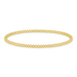 Philip Jones Gold Plated Beaded Stretch Bracelet