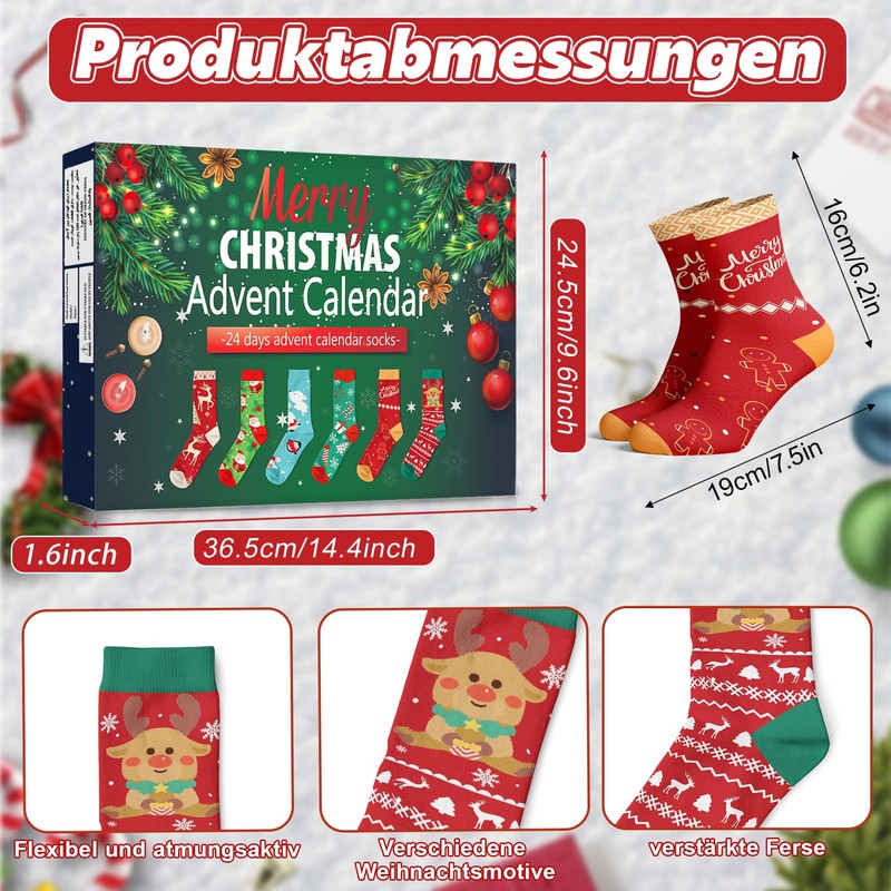 2025 Women's Advent Calendar Socks