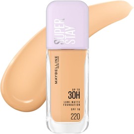 Maybelline Super Stay Lumi Matte Base de Maquillaje Líquida, Alta Cobertura con Acabado Mate Luminoso, Tecnología Lightwear 30H de Duración, Tono 220, 30 ml