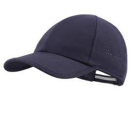Home Prefer UPF50+ Water Repellent Quick Dry Sun Hat Outdoor Sports Reflective Running Golf Baseball Cap for Men Women Navy Blue Medium