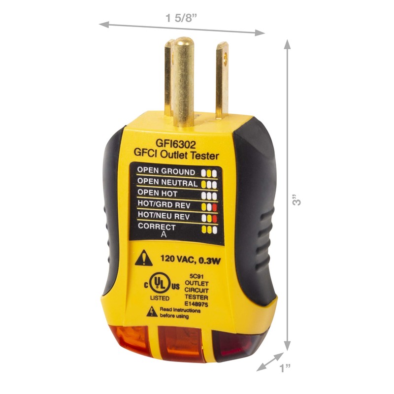 Sperry Instruments STK001 Non-Contact Voltage Tester (VD6504) & GFCI Outlet
