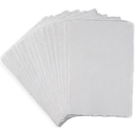 Handmade Cotton Paper | A4 A5 A6 | 150 & 300 GSM | 10 & 20 Sheets | Premium Art Paper for Watercolor, Sketching, Calligraphy, Printing & DIY Crafts (A6 150GSM 10 Papers)