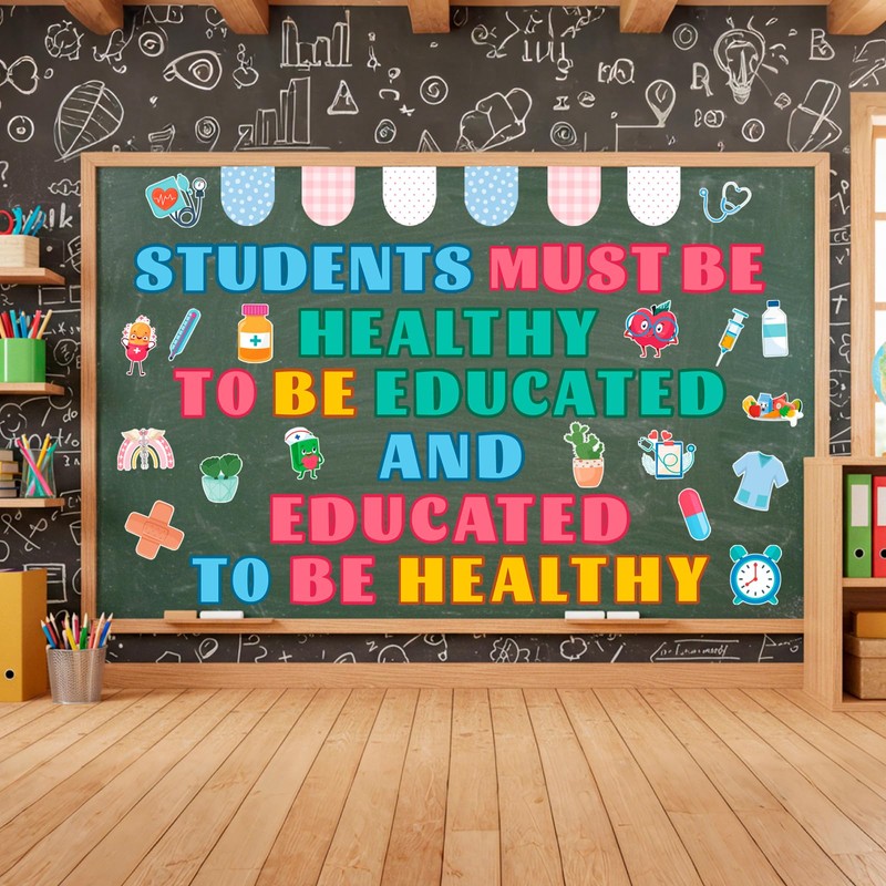 HOWAF 79pcs Healthy Bulletin Board Set,Nursing First Day of School