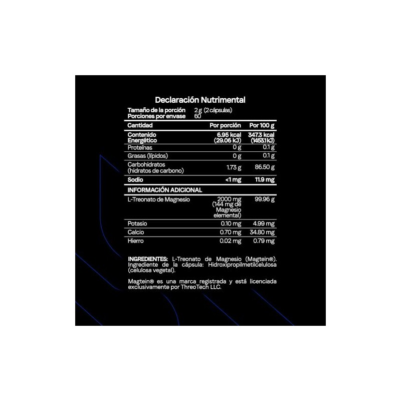VITANNA® Magtein® L-Treonato de Magnesio 2000 mg | 2 Meses