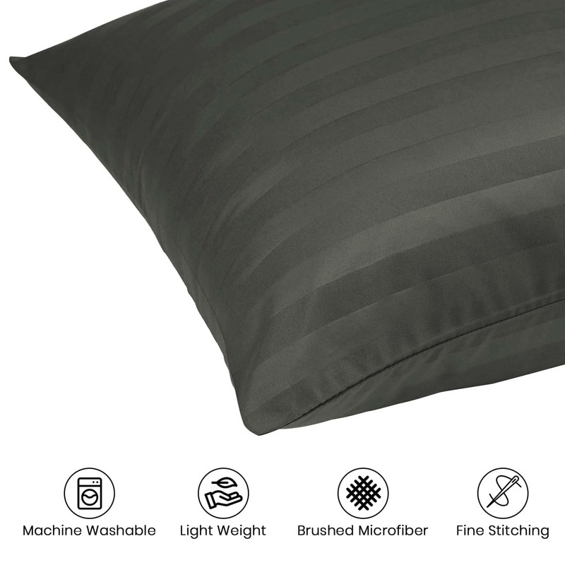 Hafaa Pillow cases 2 Pack – Olive Green Stripe Pillow