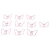 100 Pcs Shaped Paper Clips Pink Butterflies Shape Metal Cute