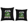 Eco Before Ego Sustainable Living Eco Conscious Throw Pillow
