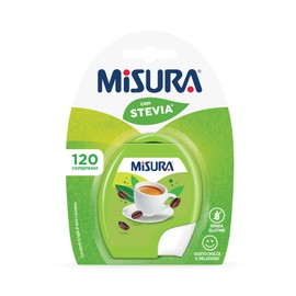 Misura Stevia Dolcificante in Compresse, Zero Calorie, Senza Glutine, Dolcificante di Origine Naturale, Confezione Apri e Chiudi Portatile, 120 Compresse