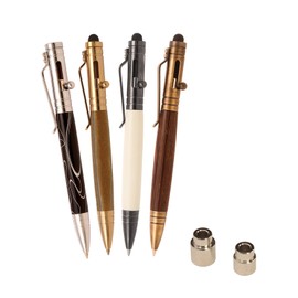 Penn State Industries PKTPENSS Tec-Pen Bolt Action Ballpoint Pen Kit Starter Package Woodturning Project