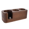 Coffee Tamper Holder 3 Holes Walnut Wood Prevent Slip Stable