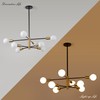 KAISITE Modern Sputnik Chandelier - 8-Light Ceiling Light Fixture Height