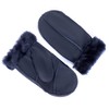 Vaisiteng Women's Double Face Sheepskin Gloves Warm Shearing Leather Mittens