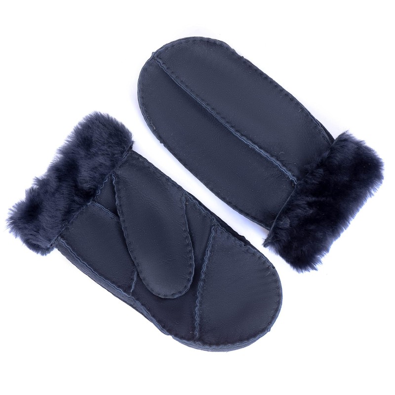 Vaisiteng Women's Double Face Sheepskin Gloves Warm Shearing Leather Mittens