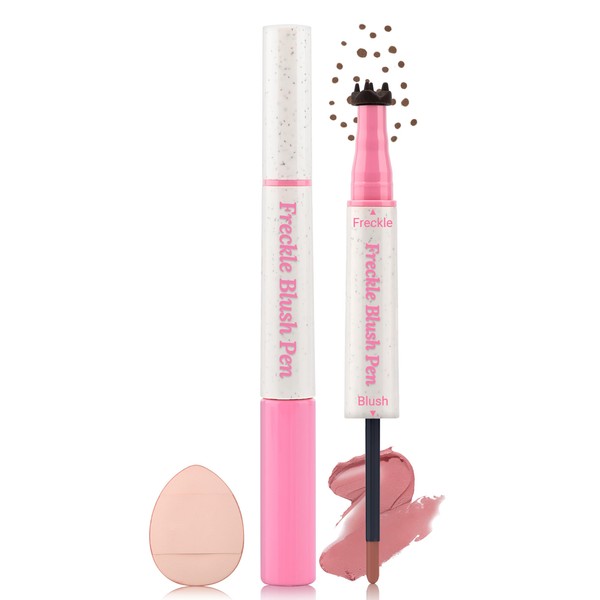 Erinde Freckle Blush Pen, 2-in-1 Sommersprossen Stift & Flüssige Rouge,