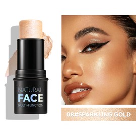 Contour Stick with Highlighter, Bronzer and Blush Shades, a non-greasy, waterproof contour stick that effortlessly contours the face with a light touch (#8, 1 piece)