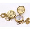 The world is a book.. Quote Solid Brass Compass With