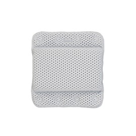 Croydex Teviot Padded Bath Pillow with Slip-Resistant Non Slip Suction Cups, PVC Material and Drainage Holes, Comfortable Pressure Relief Design in White